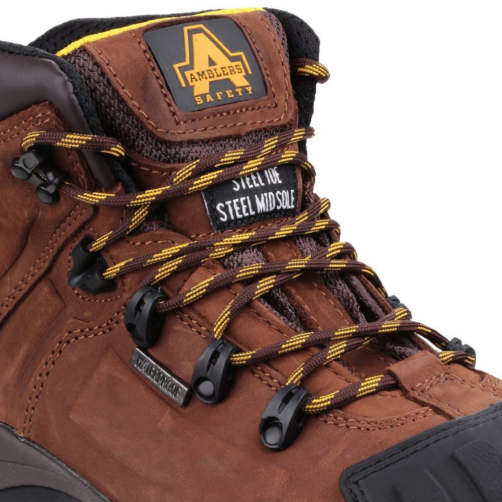 Amblers FS197 S3 brown waterproof steel toe/midsole safety boot 
